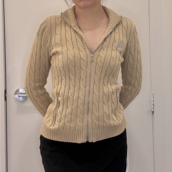 Ralph Lauren Cable Knit Zip Sweater - Picture 2 of 5